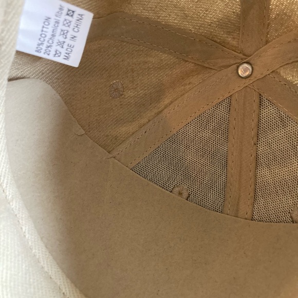 Cream woman’s pearl and diamond baseball hat - Picture 3 of 3